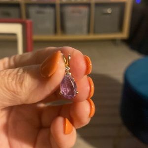 Amethyst Tear Drop Charm